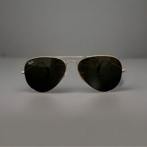 Ray-Ban Gold Frame Black Lens Sunglasses